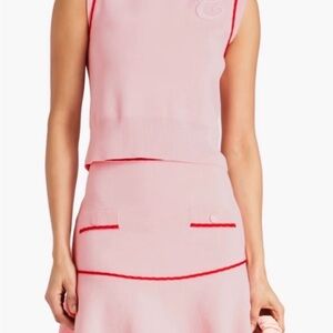 Pink Knit A-Line Skirt - Lightweight Women's Skirt and matching sleeveless top